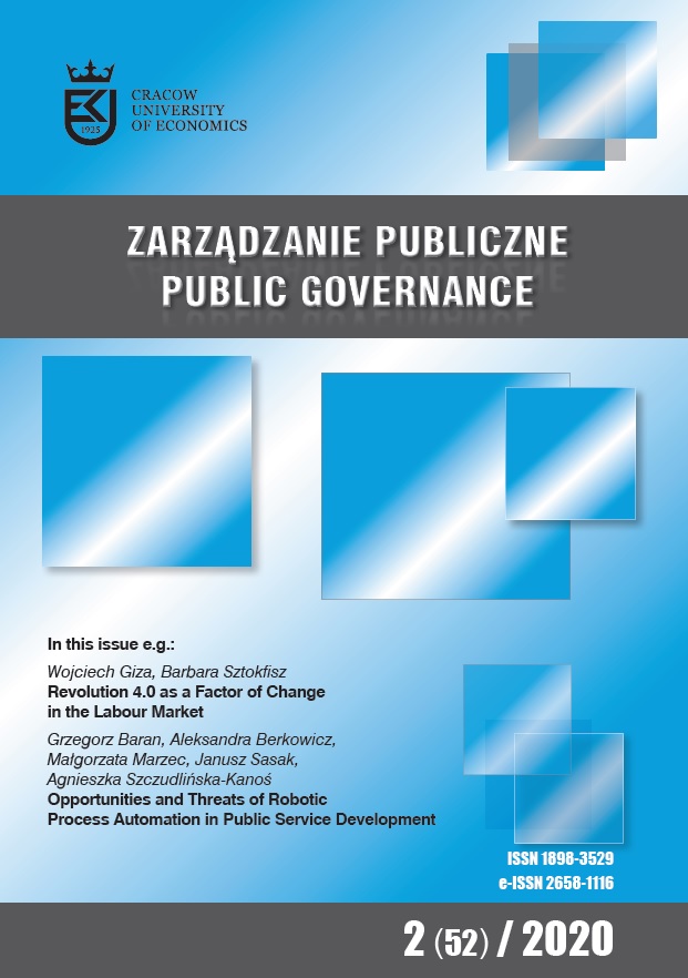 					View Vol. 52 No. 2 (2020): Public Governance
				