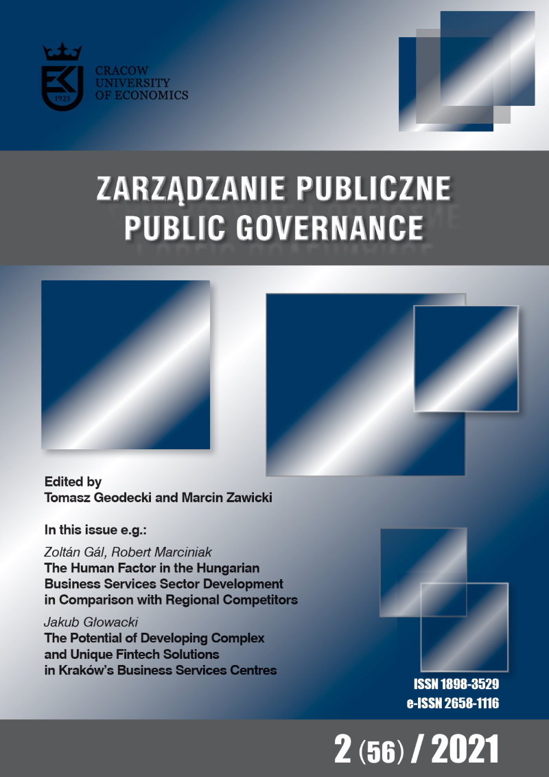 					View Vol. 56 No. 2 (2021): Public Governance
				