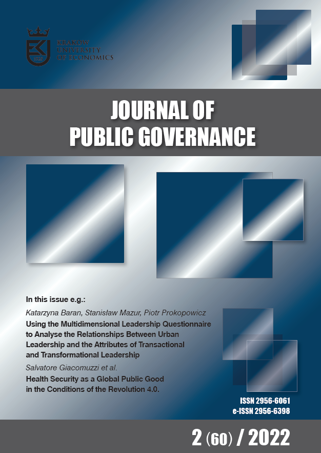 					View Vol. 60 No. 2 (2022): Journal of Public Governance
				
