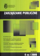 					View Vol. 10 No. 4 (2009): Public Governance
				